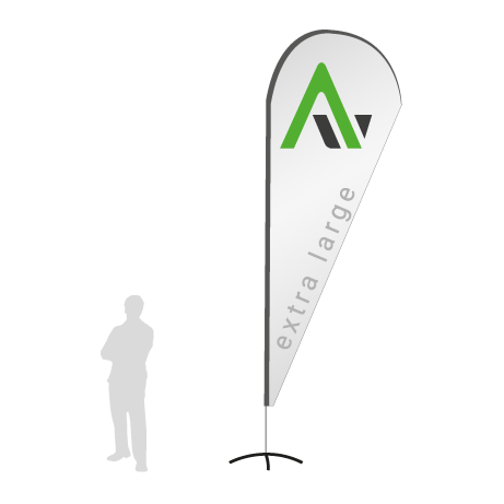 Beachflag Drop | Extra Large (460 cm) | einseitig bedruckt