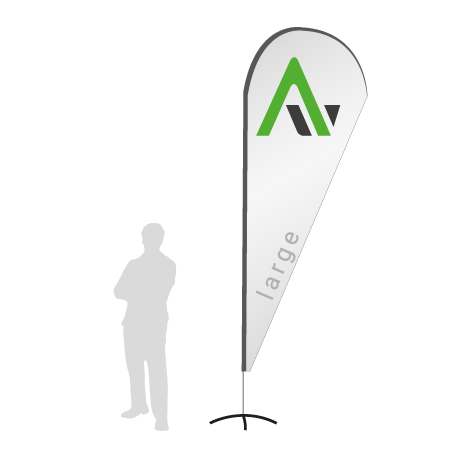 Beachflag Drop | Large (350 cm) | einseitig bedruckt