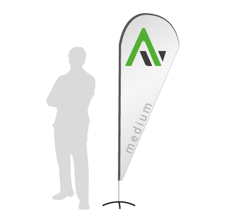 Beachflag Drop | Medium (280 cm) | einseitig bedruckt